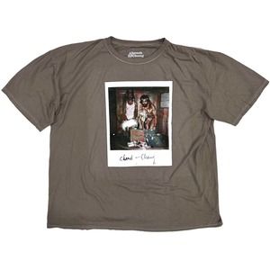 Cheech & Chong Unisex Polaroid Picture Oversized Brown Vintage Wash Tee T-Shirt